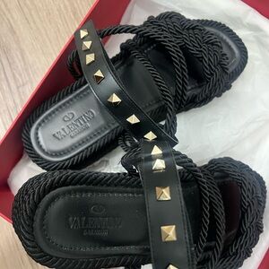 Black wedge Valentino Sandals